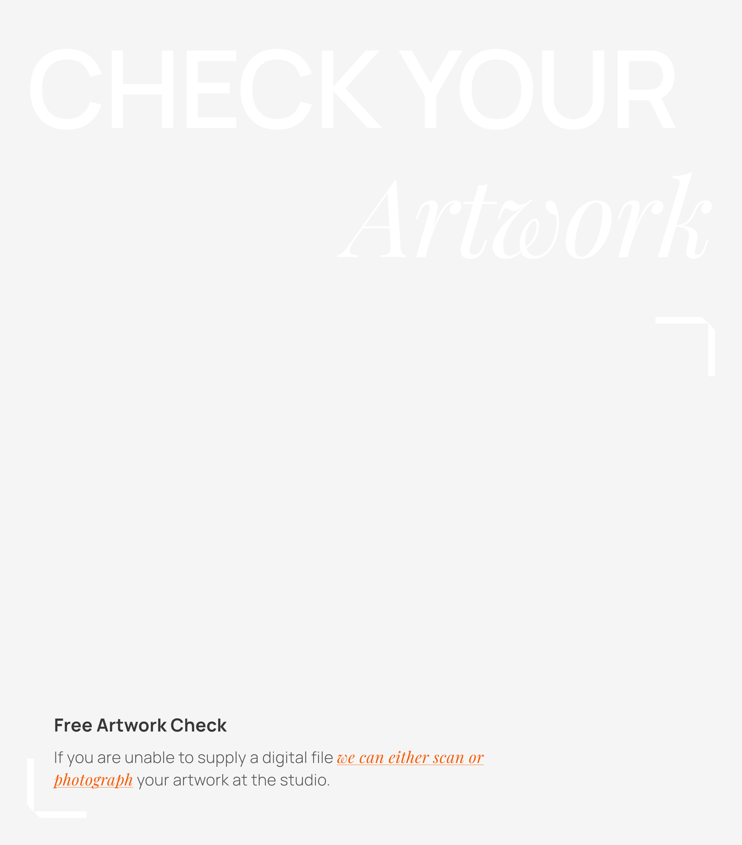 Upload your Artwork