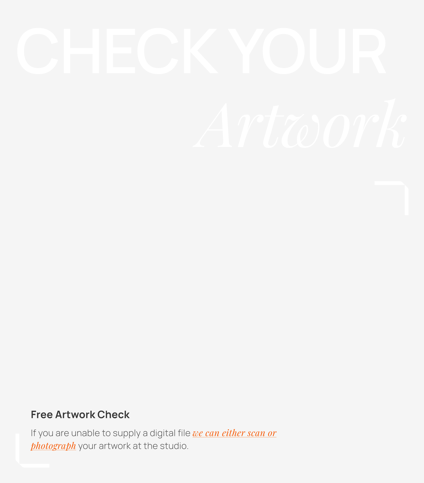 Upload your  Artwork